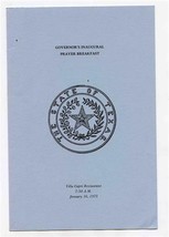 Texas Governors Inaugural Prayer Breakfast Program1973 Tom Landry Dolph ... - £18.99 GBP