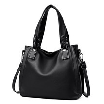 Soft Leather Female Handbags Women&#39;s Shoulder Bag Ladies Large Capacity Casual T - £58.32 GBP