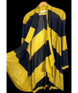 Exclusively Misook Cardigan Wrap Size XL Gold Black Duster Elegant Eveni... - $76.23 CAD