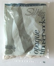 SILKIES Classic Ribbed Vintage Opaque Trouser Socks, 091029 Regular, Cre... - $5.44