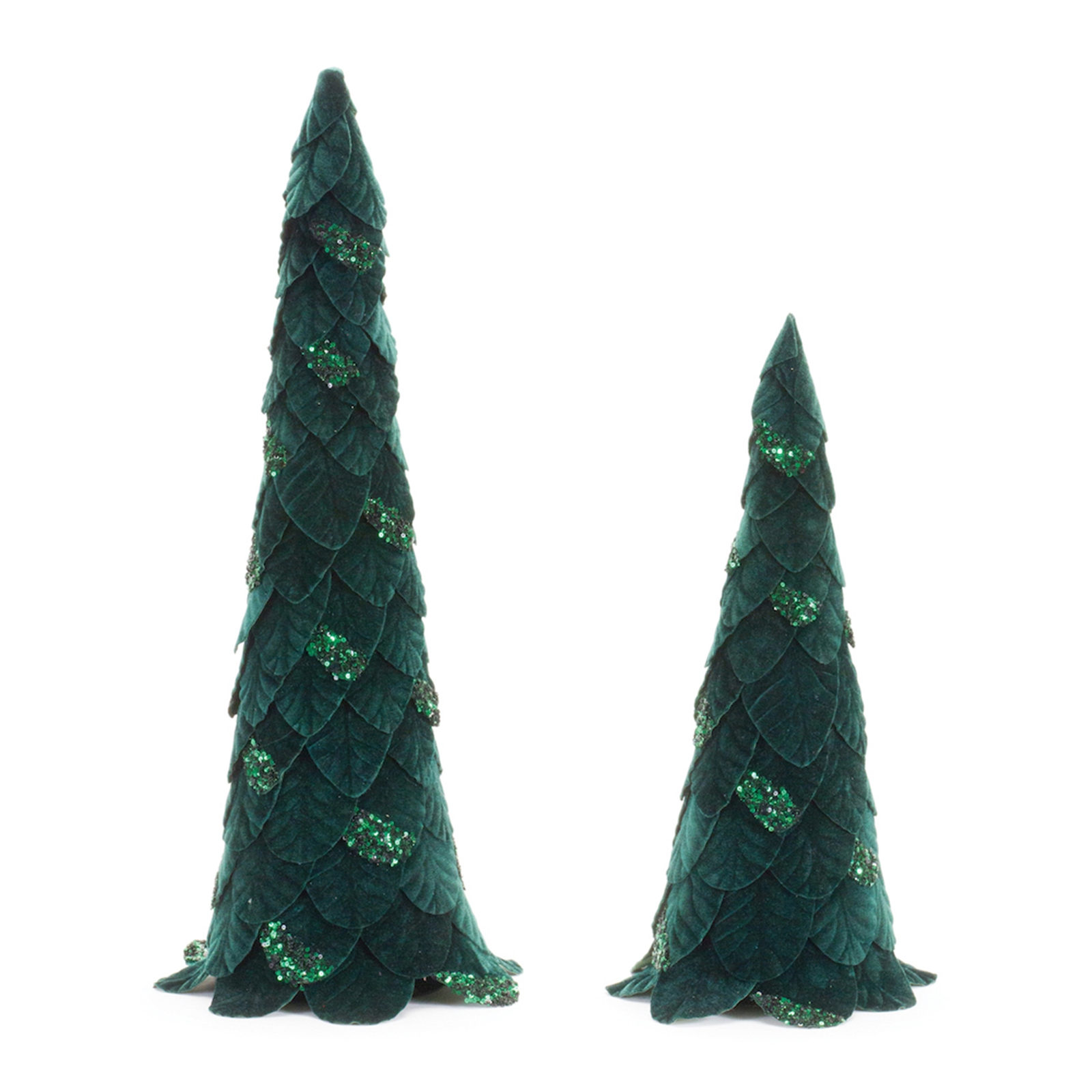 Green Beaded Leaf Pine Tree (Set of 2) - $103.06