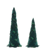 Green Beaded Leaf Pine Tree (Set of 2) - $141.40 CAD