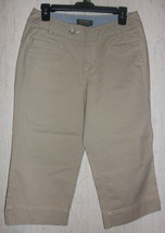 Excellent Womens Eddie Bauer &quot;Blakely Fit&quot; Beige Capri / Cropped Pant Size 6 - £18.84 GBP