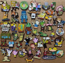 Cartoon and Movie Enamel Pins Lot: Spongebob Rugrats Powerpuff Girls You Choose - £3.13 GBP+