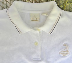 EP Golf POLO Pinehurst PUTTERBOY emblem White waffl cotton mesh Women L-... - $24.77
