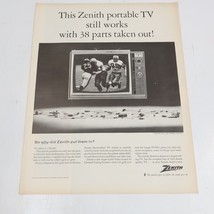 1964 Zenith Skyline M2110U Portable Television Print Ad 10.5x13.5 - £6.28 GBP