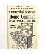 Home Comfort Range Worlds Fair 1894 Advertisement Victorian Cooking 7 AD... - £13.08 GBP