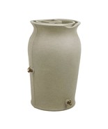 Grey SandStone 50-Gallon Plastic Urn Rain Barrel with Planter Top - $565.05 CAD