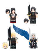 4pcs Final Fantasy Tifa Lockhart Zack Fair Sephiroth Minifigures Minifig... - $23.41 CAD