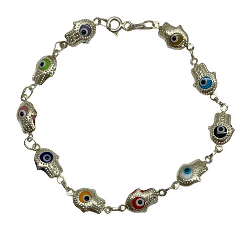 Tiny Turquoise Evil Eye Turkish Nazar Luck Charm Pendant in .925 Sterling Silver Item image 11