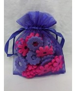 Gift Bag With Purple And Pink Felt Flower Pieces - $13.56 CAD