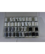 Plano Supply Box W/38 White Gray Black Shades Rayon Sulky Embroidery Thread - €98,16 EUR
