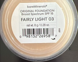 BareMinerals Original SPF 15 Foundation - FAIRLY LIGHT very fair warm sk... - $28.22