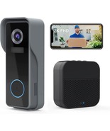 Zumimall Wireless 2K Fhd Doorbell Camera With Chime, Ip66, 30S Voice Mes... - £71.61 GBP