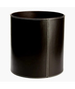 Shwaan Cylindrical Round Leather Trash Can Harness Leather basket home o... - £155.80 GBP+