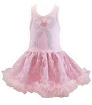 Sweet Pink Misty Bow Chiffon Sleeveless Tutu Dress, 3-6x USA, Cupcakes &amp;... - £40.65 GBP