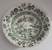 Vintage Old Vienna Wood &amp; Sons Green Onion Ironstone 8 1/4&quot; Serving Bowl England - £14.74 GBP