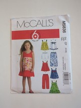 McCall&#39;s 6 Great Looks Sew Pattern M5836 Toddlers Tops Dresses Shorts Pants 4-6 - £7.56 GBP