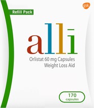 alli Diet Weight Loss Supplement Pills, Orlistat 60Mg Capsules, 170 Count - $27.00