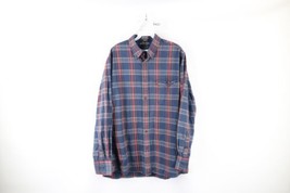 Vintage Streetwear Mens Large Faded Flannel Collared Button Shirt Plaid ... - $29.65