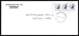 1965 OHIO Cover - Schemenauer MFG Co, Cleveland to Holland, Ohio S4 - $2.96