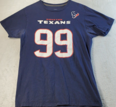 NFL Houston Texans Team Apparel T Shirt Football Mens Medium Blue Crew Neck Logo - £11.56 GBP