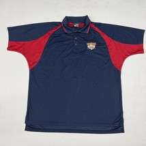 Cooperstown Polo Shirt Mens XL Blue Red Dreams Park Baseball Short Sleeve Tee - £6.79 GBP