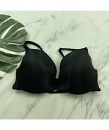 Cacique Push Up Bra Size 40 DDD Black Underwire Smooth T-Shirt Plunge Pa... - $23.75