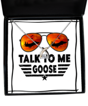 Jet Fighter Necklace Talk To Me Goose Wishbone-MC-NL  - £59.76 GBP