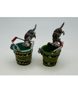 Vienna Austrian Cold Painted Bronze Pair of Cats Playing in Buckets Figu... - $246.05 CAD