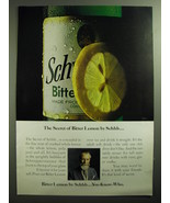 1970 Schweppes Bitter Lemon Ad - The secret of Bitter Lemon by Schhh.. - £14.55 GBP