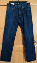 Hollister Jeans Mens Blue Dark Wash Denim Classic Straight Cotton 5 Pock... - £15.08 GBP