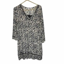 Maidenform Nightgown Animal Print Sleepwear Women Size Large Lace - £10.66 GBP