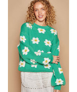 POL Daisy Pattern Drop Shoulder Sweater - £38.52 GBP