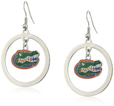 NCAA Florida Gators Floating Logo Hoop Earrings - $9.85
