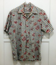 Hawaiian Style Shirt - Shells and Starfish Print Pattern Print - Sz M - £14.69 GBP