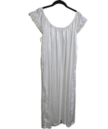 Vintage 90&#39;s OSCAR DE LA RENTA White Satin Lace White  Nightgown Slip Dr... - £59.62 GBP