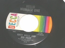 Kitty Wells Red Foley Hello Number One Happiness Means You 45 Rpm Record Decca - £9.58 GBP