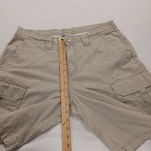 Columbia AM4488 Men's Tan/Beige Cotton Cargo Shorts Size 34 (34×10) image 6