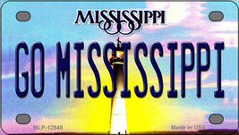 Go Mississippi Novelty Mini Metal License Plate Tag - £11.95 GBP