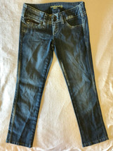 Naf Naf Low Waist Medium Wash 5-Pocket Denim Jeans Capri sz 4 - £15.49 GBP