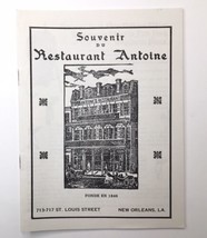 SOUVENIR DU RESTAURANT ANTOINE NEW ORLEANS, LA - VINTAGE HISTORY BOOKLET... - $8.00