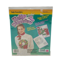 Vintage 1990 Tulip Transfers Shaded Christmas Collection Christmas Wreath - £8.59 GBP