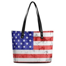 USA Flag Handbags 4th of July Independence Day Belt Tote Bag Stylish PU Leather  - £65.01 GBP