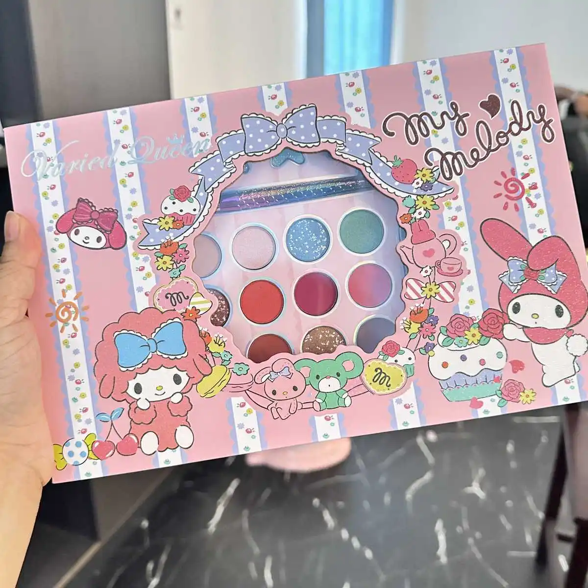 New Sanrio My Melody 25Color Eye Shadow Palette Pearlescent Matte Fine Glitter - £16.45 GBP