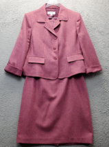 Suit Studio 2 Piece Skirt Suit Womens 16P Pink Single Breasted Notch Lap... - $49.39