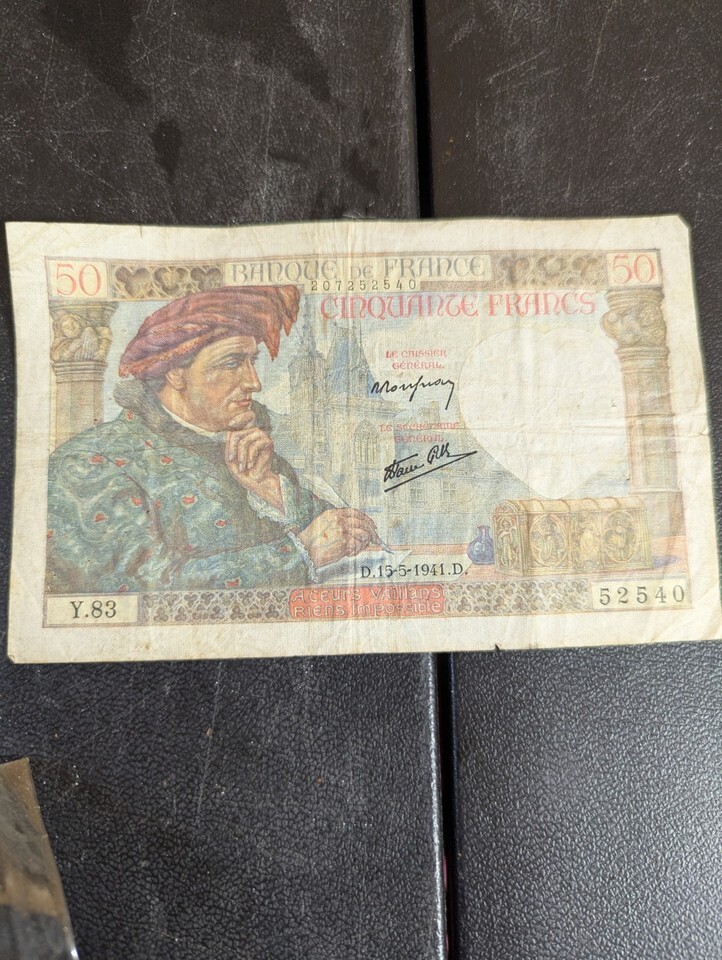 [#636242] France, 50 Francs, Jacques Coeur, 1941, D.15.5 - $29.29
