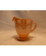 vintage Fire King Oven Ware Peach Lustre Luster Laurel Leaf Creamer w Spout - €13,11 EUR