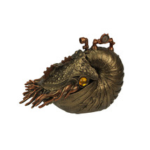Bronze Copper Finished Steampunk Nautilus Sea Monster Fantasy Tabletop Statue - £24.31 GBP