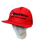 WHEEL HORSE Trucker Hat Cap Mesh Snap Back Red Black  Made In USA Vintag... - $33.44